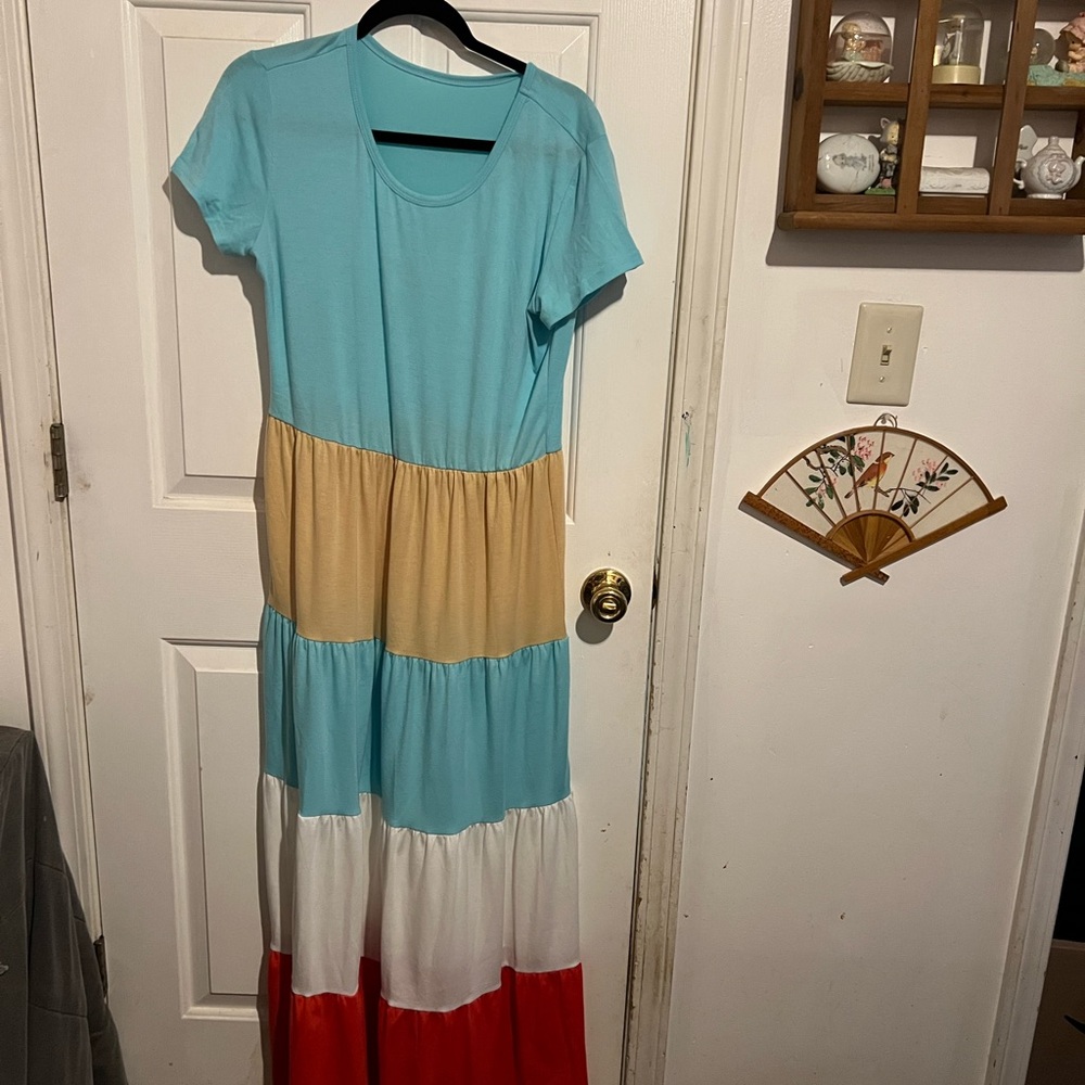 Colorful Tiered Maxi Dress
